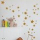 Fekete 110Pcs több méretű csillag fal matricák DIY baba szoba matricák hálószoba vinil dekoráció