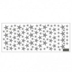 Ezüst 110Pcs több méretű csillag fali matricák Baby Room matricák Art hálószoba Vinyl Decor