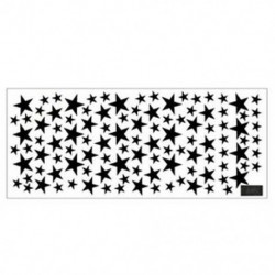 Fekete 110Pcs több méretű csillag cserélhető fali matricák Baby Room matricák Art Vinyl Decor
