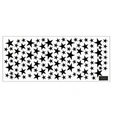 Fekete 110Pcs több méretű csillag cserélhető fali matricák Baby Room matricák Art Vinyl Decor
