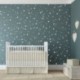 Fekete 110Pcs több méretű csillag cserélhető fali matricák Baby Room matricák Art Vinyl Decor