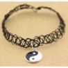 New Yin és Yang Tattoo Choker rugalmas nyaklánc medál Grunge 90-es évek Ying Fesztivál