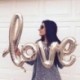 1 Set Love Letters szív alumínium fólia léggömb születésnapi esküvői party dekoráció