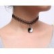 Horgony ELADÓ! Tattoo Choker Stretch nyaklánc fekete Retro Henna rugalmas 80-as évek 90-es évek ékszer