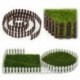 Kávé Mini Garden Ornamen Kit Fa kerítés Kézműves terrárium Tündér Dollhouse dekoráció Toy DIY