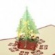 Piros 3D-s pop ünnep üdvözlőlapok papír faragás üreges karácsonyfa kézzel készített kártya