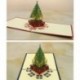 Kék 3D-s pop ünnep üdvözlőlapok papír faragás üreges karácsonyfa kézzel készített kártya