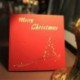 Kék 3D-s pop ünnep üdvözlőlapok papír faragás üreges karácsonyfa kézzel készített kártya