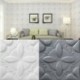 Ezüstszürke PE habosított panelek Dombornyomott tégla 3D önhordó fal matrica Home DIY 35 * 35cm