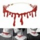 Vér piros Stitch Choker nyaklánc Halloween Party ruha Ball Punk Rock Deathrock