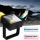 Fekete Solar Powered 15W hordozható LED újratölthető lámpa kültéri kemping udvari lámpa
