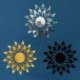 Fekete DIY 3D tükör Sun Art levehető fal matrica akril falfestmény matrica otthoni szoba dekoráció