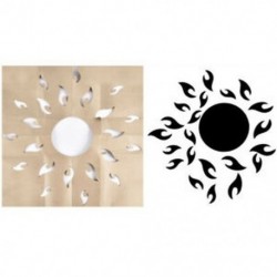 Fekete DIY 3D tükör Sun Art akril eltávolítható fal matrica falfestés matrica otthoni szoba dekoráció
