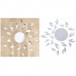 Ezüst DIY 3D tükör Sun Art akril eltávolítható fal matrica falfestés matrica otthoni szoba dekoráció