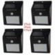 4PACK 20 LED napenergia Power PIR mozgásérzékelő fali fény Kültéri kerti lámpa vízálló