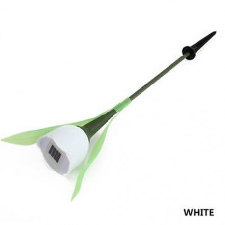 fehér Kültéri napenergiával működő tulipán virág könnyű udvari kerti út út táj LED lámpa