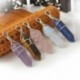 Rose Quartz 9 * Drágakő szikla természetes kristály kvarc gyógyító pont Chakra kő medál nyaklánc