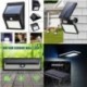 2 Pack-20 LED Vízálló LED Solar Power PIR mozgásérzékelő fali fény szabadtéri kert udvari lámpa