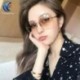 Arany keret   Tea lencse Női Retro túlméretezett keret nélküli napszemüveg sokszög optika fémkeret szemüvegek JP