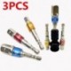 3db készlet 1/4 &quot 3/8&quot  1/2 &quot aljzatbit adapter fúróanyát meghajtó meghajtó tápellátási sáv