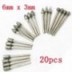 20Pcs / készlet 3 mm-es ezüstszár gyémántcsiszoló furat fúrószerszámok forgó szerszámokhoz