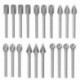 20Pcs / készlet 3 mm-es ezüstszár gyémántcsiszoló furat fúrószerszámok forgó szerszámokhoz