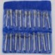 20Pcs / készlet 3 mm-es ezüstszár gyémántcsiszoló furat fúrószerszámok forgó szerszámokhoz