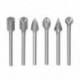 20Pcs / készlet 3 mm-es ezüstszár gyémántcsiszoló furat fúrószerszámok forgó szerszámokhoz