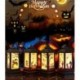 * 1 2018 Vintage Halloween tök kastély könnyű lámpa fél függő dekoráció LED lámpa