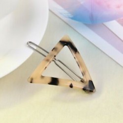 Triangle -Light Leopard Divat Leopárd Geometria Háromszög Kerek Hajvágás Hajcsipesz Női Haj Kiegészítők