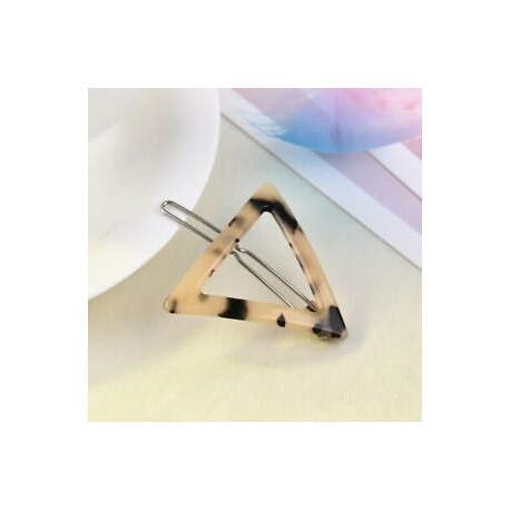 Triangle -Light Leopard Divat Leopárd Geometria Háromszög Kerek Hajvágás Hajcsipesz Női Haj Kiegészítők