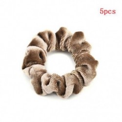 Sötét kávé 5 db Velvet rugalmas hajköteles nyakkendő Scrunchie lófarok tartó Tartozékok Női