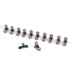 Ibolya 12 PCS sok lány édes strasszos kristály virág mini haj karmok klip bilincsek