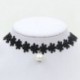 1467 Fekete gótikus bársony varázsa medál csipke choker nyaklánc kézzel készített retro ékszerek