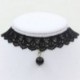 1467 Fekete gótikus bársony varázsa medál csipke choker nyaklánc kézzel készített retro ékszerek