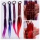 Rózsavörös Bohém Twist Braid kötél szintetikus haj zenekar gumiszalag haj kiegészítők paróka