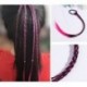 Rózsavörös Bohém Twist Braid kötél szintetikus haj zenekar gumiszalag haj kiegészítők paróka
