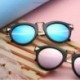* 2 Férfi nők Retro túlméretezett kerek tükrözött objektív napszemüveg kültéri sport szemüveg