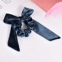 1db kék nagy íj elasztikus ... 100db női bársonyos rugalmas hajkötél nyakkendő Scrunchie lófarok tartó Tartozékok