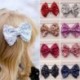 Kék Aranyos gyerekek lányok bébi fényes lekvár Bowknot haj klip csillogó haj íj hajtű