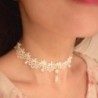 Női Gótikus Fehér Virág Csipke Gyöngy Charm Medál Choker Nyaklánc Ékszer Ajándék