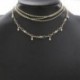 Divat nyári többrétegű Choker nyaklánc kristály csillag arany lánc női ékszerek