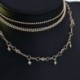 Divat nyári többrétegű Choker nyaklánc kristály csillag arany lánc női ékszerek