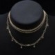 Divat nyári többrétegű Choker nyaklánc kristály csillag arany lánc női ékszerek