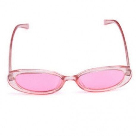 Q-Pink Vintage Retro női férfiak szemüveg túlméretezett geometriai lapos tükör lencse napszemüveg