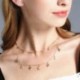 Divat nők csillag Hold függő többrétegű arany lánc choker nyaklánc ékszer