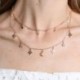 Divat női többrétegű csillag hold medál arany lánc choker nyaklánc ékszer