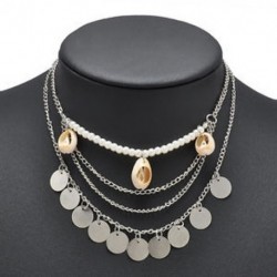 Vintage strand tengeri kagyló érme medál lánc choker nyilatkozat nyaklánc ékszerek