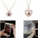 * 3 House-Rose Gold 2019 Új 100 nyelv szeretlek Projektor medál nyaklánc szív ékszer ajándék