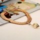 Divat nők arany choker gallér strasszos kristály levél lánc nyaklánc ékszer